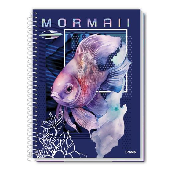 Imagem de Caderno Mormaii Espiral Capa Dura 1 Matéria Escolar Feminino