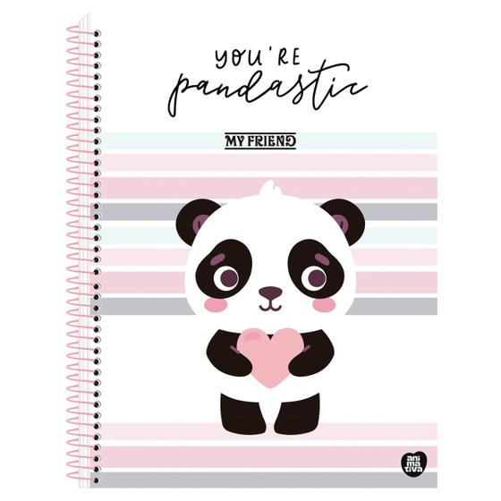 Imagem de Caderno My Friend Panda Universitário Escolar 1 Matéria