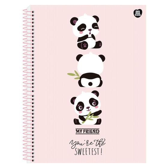 Imagem de Caderno My Friend Panda Universitário Escolar 1 Matéria