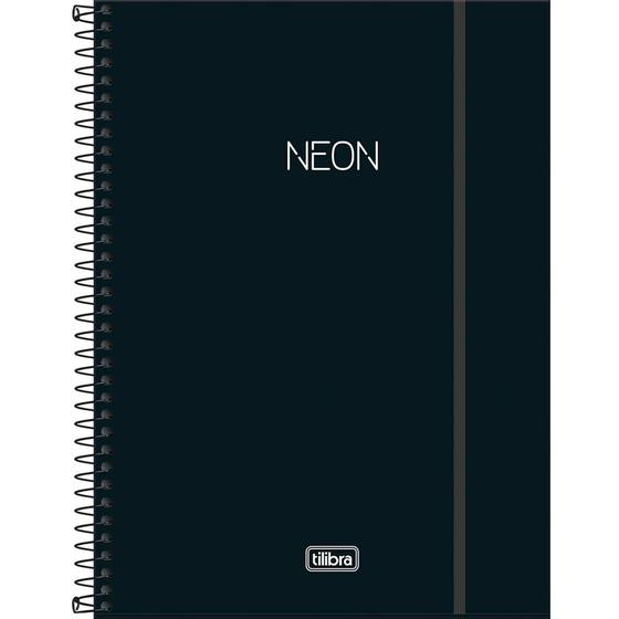 Imagem de Caderno Neon Preto - 80 Folhas - Tilibra