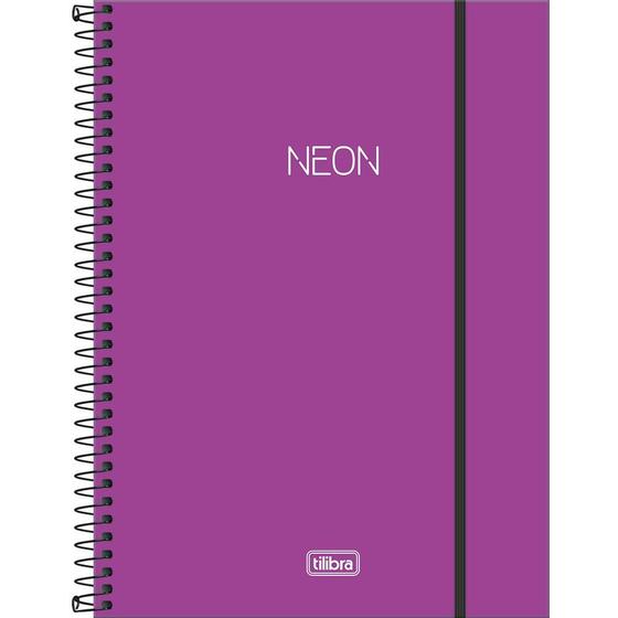 Imagem de Caderno Neon - Roxo - 10 Matérias - Tilibra