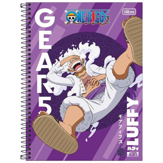 Imagem de Caderno One Piece Capa Dura Espiral 80F 1 Matéria Escolar