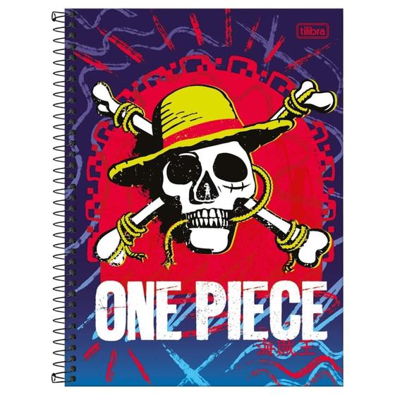 Imagem de Caderno One Piece Pirata Capa Dura Espiral 1 Matéria Escolar