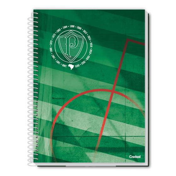 Imagem de Caderno Palmeiras Espiral Capa Dura 1 Matéria 80F Escolar