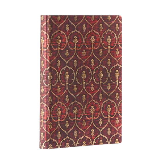 Imagem de Caderno Paperblanks Red Velvet Midi Pautado Capa Flexível 176 Páginas