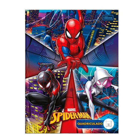 Imagem de Caderno Pedagógico C.D. Brochura Quadriculado 1x1 Tilibra - Spider-Man 2