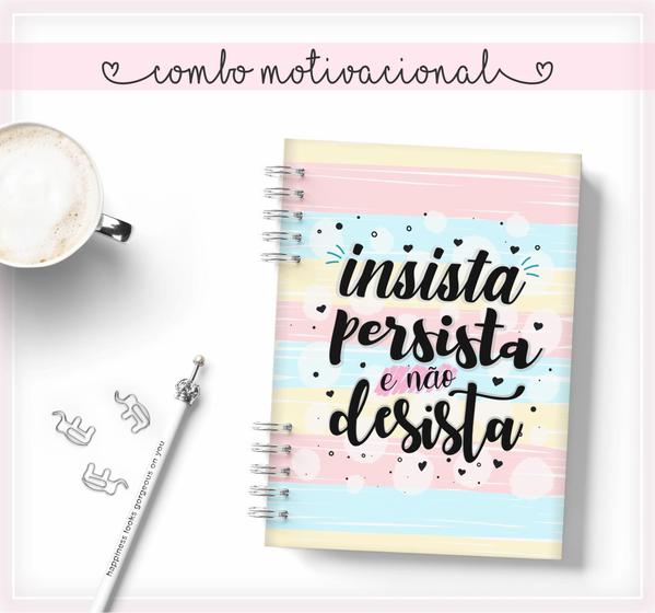 Imagem de Caderno Personalizado MOTIVACIONAL 60 Folhas 15,5x21,5 Cm