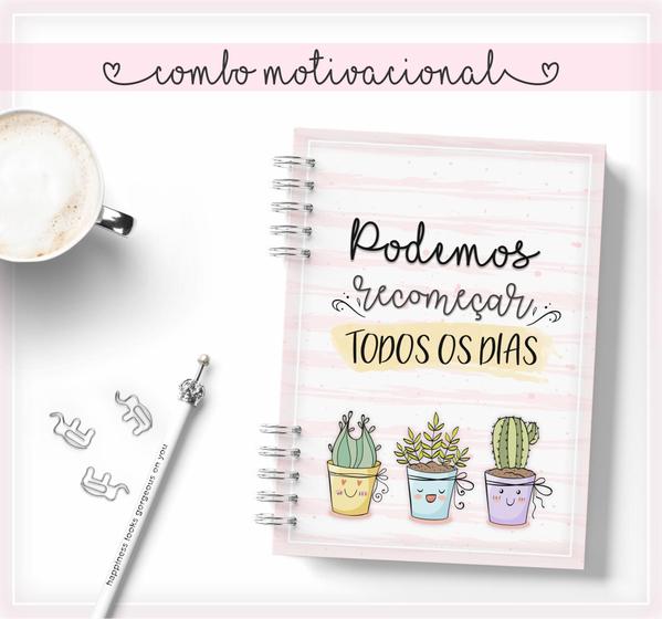 Imagem de Caderno Personalizado MOTIVACIONAL 60 Folhas 15,5x21,5 Cm