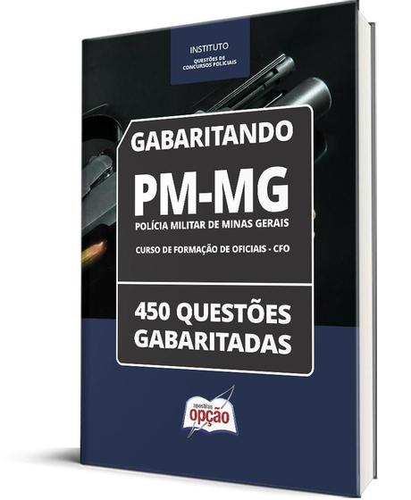 Imagem de Caderno Pm Mg Curso Formação Oficiais Cfo 450 Questões