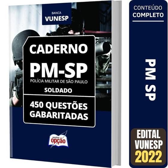 Imagem de Caderno Pm Sp - Soldado - Questões Gabaritadas