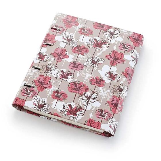 Imagem de Caderno Premium com Aba Argolado ótima Ultra Coleção Floral Rosa 1 ed