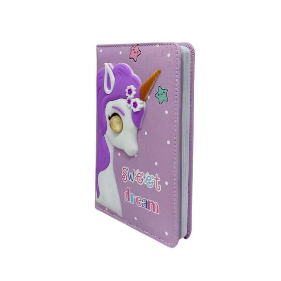 Imagem de Caderno Pu Roxo Unicórnio Sweet Dream Diário/Bloco De Nota