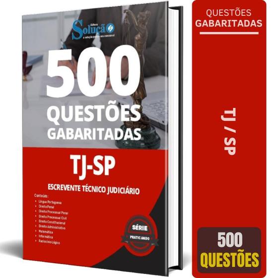 Imagem de Caderno Questões Tj Sp 2024 - Escrevente Técnico Judiciário