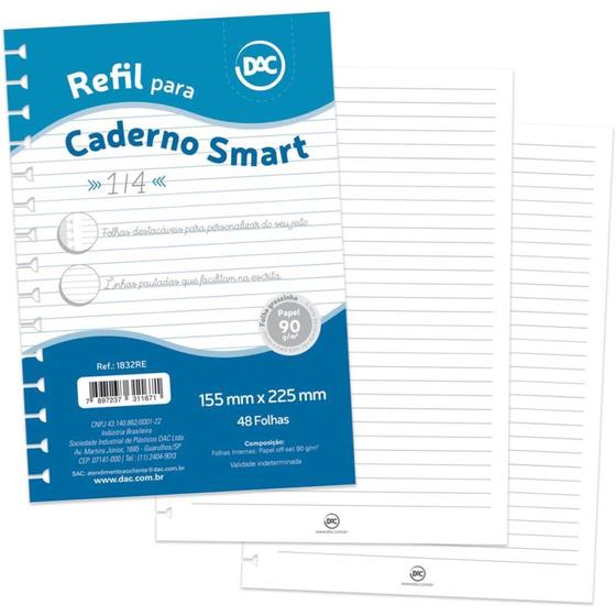 Imagem de Caderno Refil SMART Colegial Branco 48 Folhas