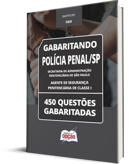 Imagem de Caderno SAP-SP - Agente de Segurança Penitenciária de Classe I - 450 Questões Gabaritadas