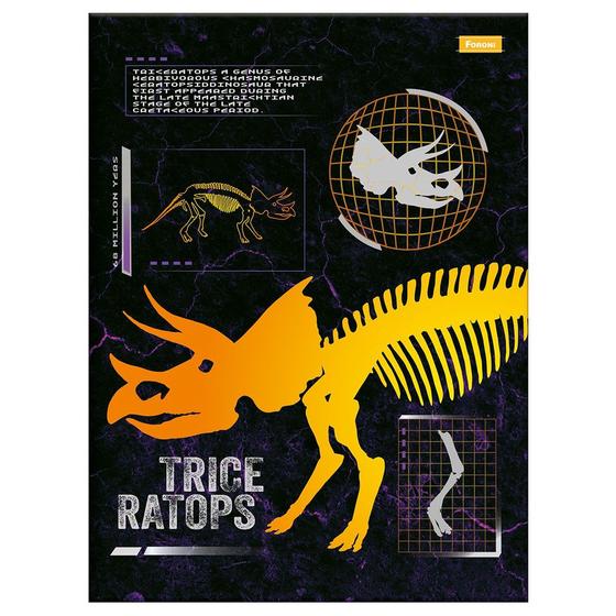 Imagem de Caderno Sauros Triceratops - 80 Folhas - Foroni