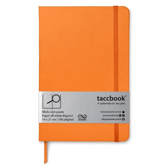 Imagem de Caderno Sem pauta taccbook Laranja 14x21 Ríg.