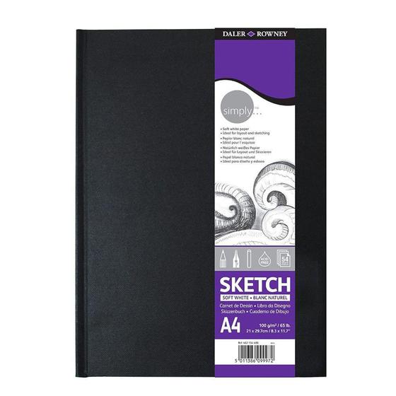 Imagem de Caderno Sketchbook Daler Rowney Simply 100g A4 54Fls Costura