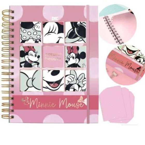 Imagem de Caderno Smart Colegial Universitário com folhas e divisórias reposicionáveis Disney Minnie - DAC
