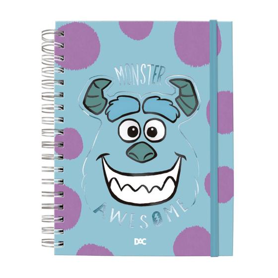 Imagem de Caderno Smart Universitário Monstros SA com 10 Divisórias 80 Folhas Reposicionáveis Material Escolar