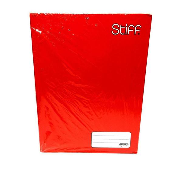 Imagem de CADERNO STIFF JANDAIA 48 FOLHAS VERMELHO 200 mm X 275 mm - KIT COM 10 UN