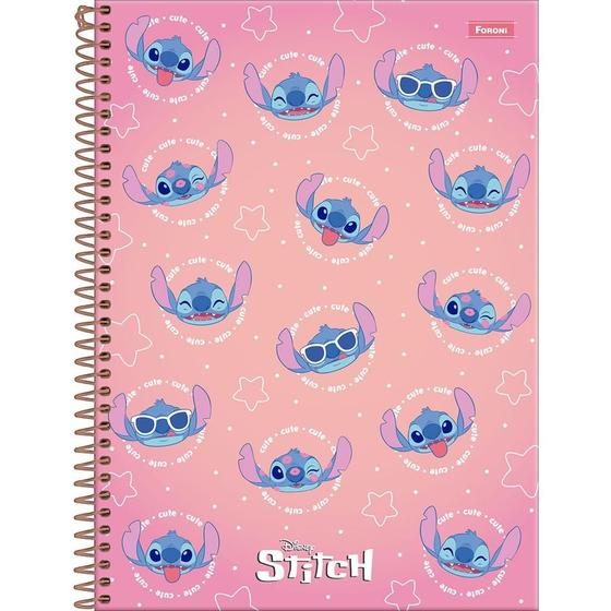 Imagem de Caderno Stitch capa dura 160 folhas 10 materia Licenciado