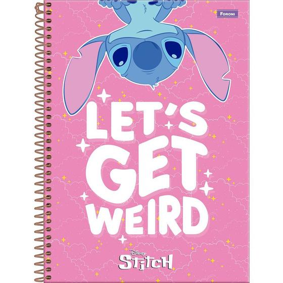 Imagem de Caderno Stitch Let's Get - 160 Folhas - Foroni