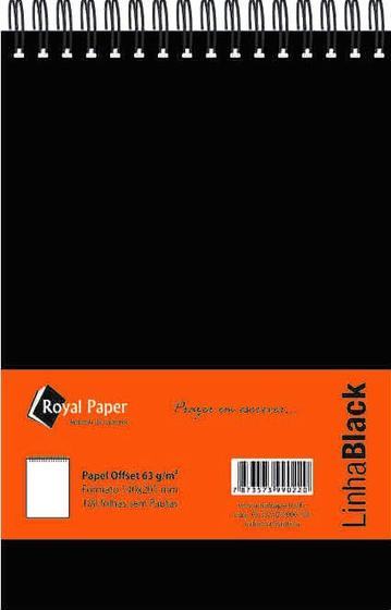 Imagem de Caderno Tipo Bloco Sem Pauta 140x205mm 63grs 100fls - Linha Black - Royal Paper