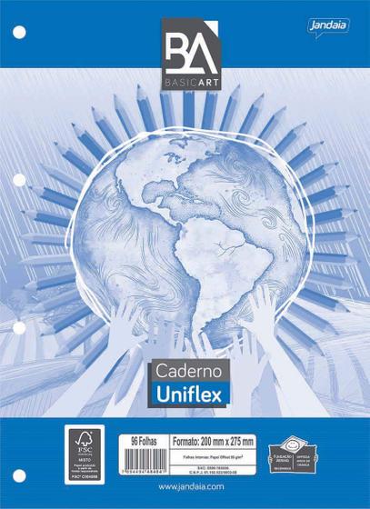 Imagem de Caderno Uniflex Color 96fls 10pt Basic Art - Jandaia