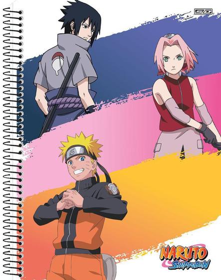 Imagem de Caderno Univ. 1 Mat. 80 fls Naruto Capa 8 - São Domingos