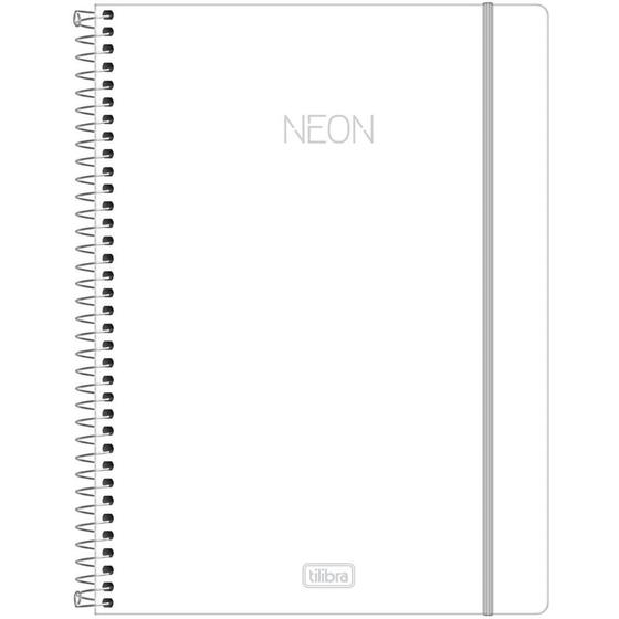 Imagem de Caderno Univ. 1 Mat. Neon Branco Tilibra