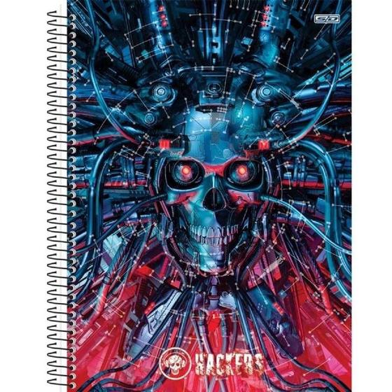 Imagem de Caderno Univ. 10 Mat. 160 fls Hackers Capa 3 - São Domingos