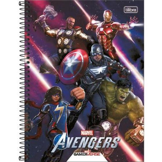 Imagem de Caderno Univ. 10 Mat. 160 folhas Avengers Capa 4 - Tilibra