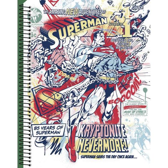 Imagem de Caderno Univ. 10 Mat. 160Fls Superman Capa 3 - São Domingos