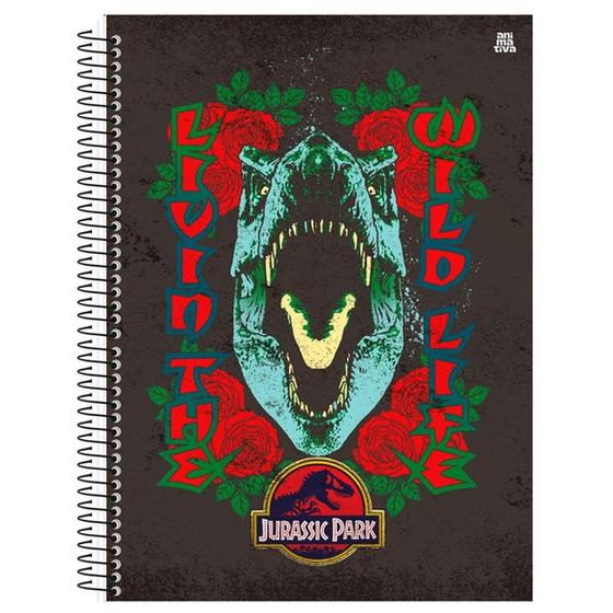 Imagem de Caderno Univ. 160 Fls 10 Mat Jurassic Park Capa1 - Animativa