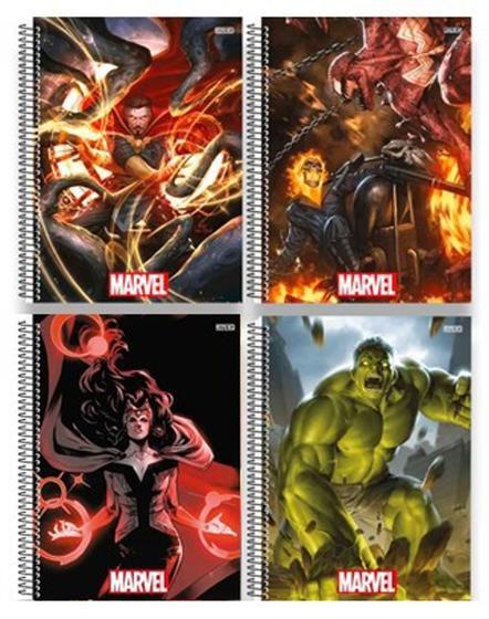 Imagem de Caderno univ 1m cd b/a 80f marvel now