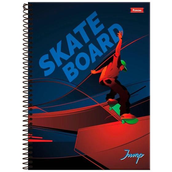 Imagem de Caderno Univ 20 Matérias 400Fls Jump Skate Board Foroni