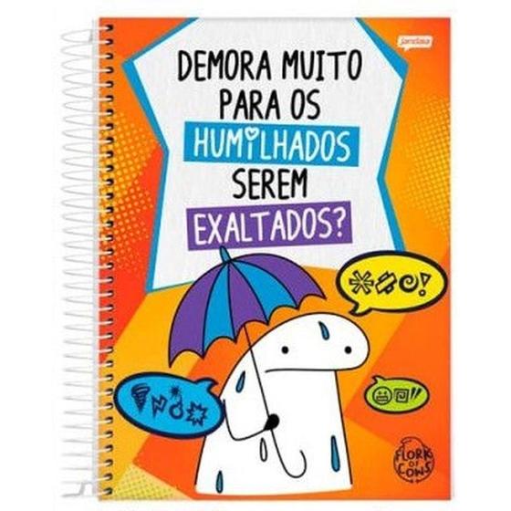 Imagem de Caderno Univ. 240 Folhas 15 Matérias Flork Laranja - Jandaia