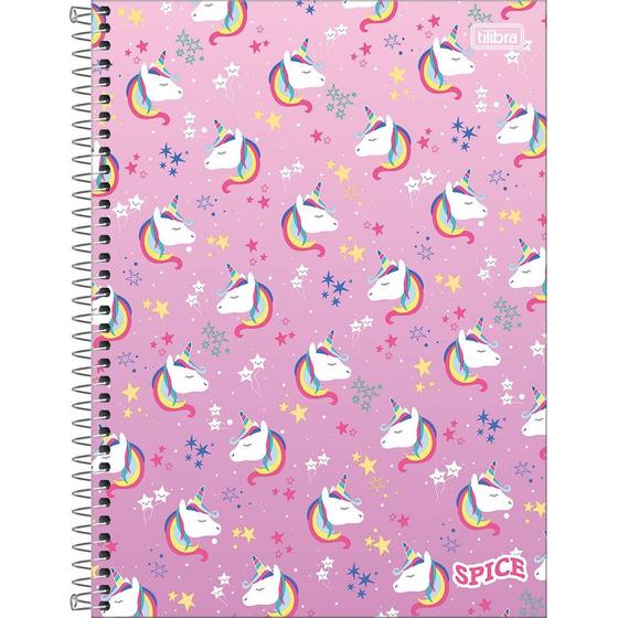 Imagem de Caderno Univ. Capa Dura 1 Matérias Spice Fem. 80 Fls Tilibra Com Adesivo