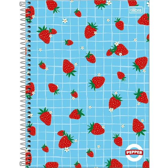 Caderno Univ Morango 20 Matérias Pepper Capa Dura 320fls 2024 Tilibra ...