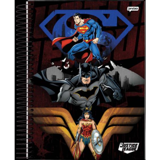 Imagem de Caderno universitário 1 matéria 80 folhas Justice League Jandaia