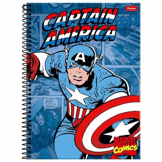 Imagem de Caderno Universitário 1 Matéria Marvel Comics 80 Folhas Foroni