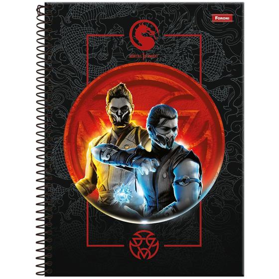 Imagem de Caderno Universitário 10 Máteiras Mortal Kombat C/160fls - Foroni