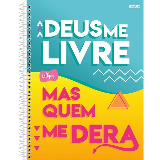 Imagem de Caderno Universitário 10 Matérias 160 Folhas Lollipop São Domingos (SKU 15400)