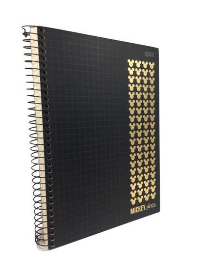 Imagem de Caderno Universitário 10M 160Fl Mickey Preto/dourado Jandaia