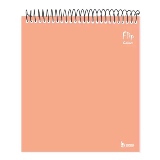 Imagem de Caderno universitario 1m 80 folhas flip colors pessego cd