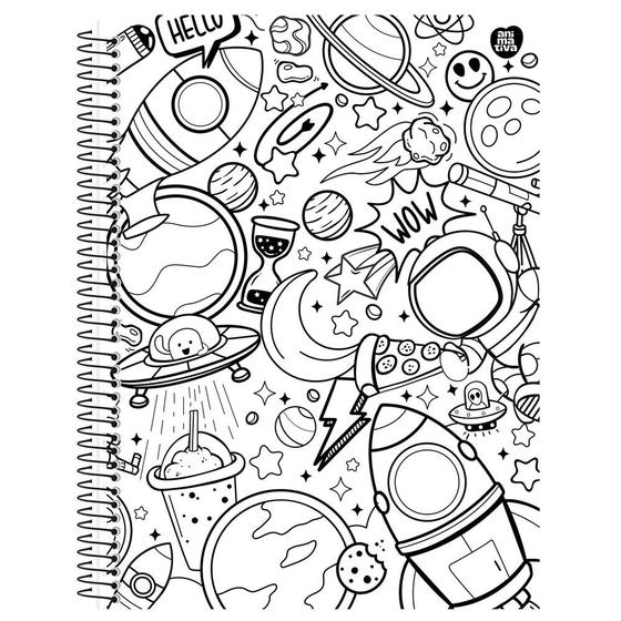 Imagem de Caderno Universitário 1x1 80 Fls C.D. Animativa - Color Quest 1