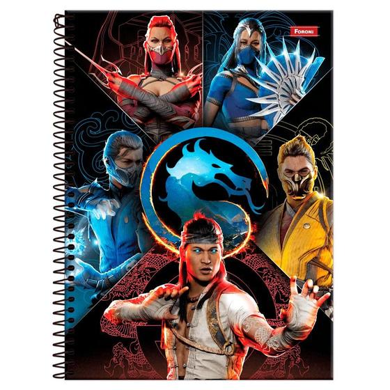 Imagem de Caderno Universitário 1x1 80 Fls C.D. Foroni - Mortal Kombat 3