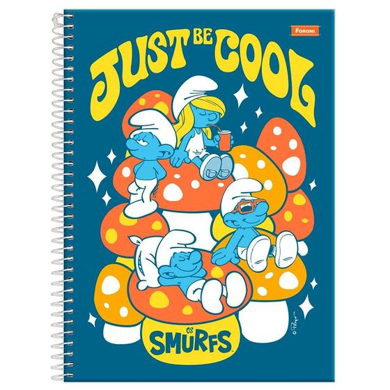 Imagem de Caderno Universitário 1x1 80 Fls C.D. Foroni - Smurfs 4