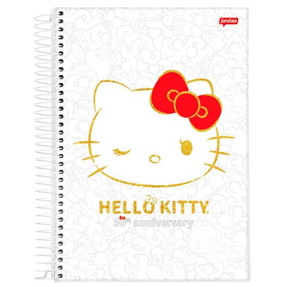 Imagem de Caderno Universitário 1x1 80 Fls C.D. Jandaia - Hello Kitty 50 Anos 1